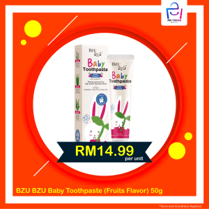 FREE🎁 with T&C | BZU BZU Baby Toothpaste (Fruits Flavor) 50g - For 0-3 years