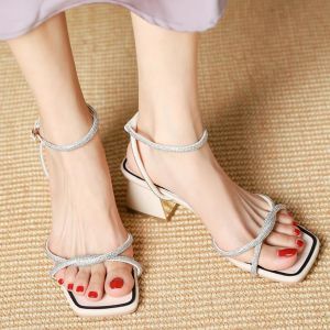 Quwertyzone - Wanda Block Heels Wanita 5 cm / Heels Pesta / Sandal Heels Tali / Sandal Hak Tahu HM 02