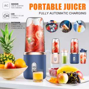 New Portable Juicer With Cup Wireless Blender USB Rechargeable Mini Blender Fresh Juicing Cup 6 Blade Rechargeable juice