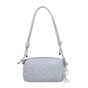 CINVAI&KROZE กระเป๋าถือลายจุดสำหรับสาวๆ สไตล์คล่องแคล่ว พร้อมสายสะพายเฉียง ผลิตจากวัสดุสปัน