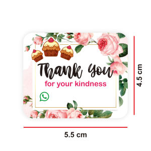 30 pcs Thank You CupCakes Sticker 5.5 x 4.5 cm TY017