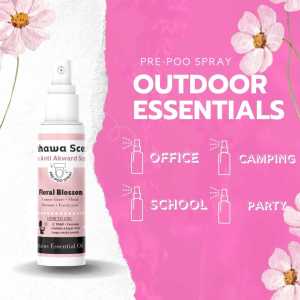 Toilet Spray Poop Ninja Ginhawa Scent Floral Blossom Poop Spray - Long-Lasting Toilet Spray 60ml Pure Scent Odor Buster