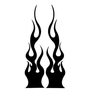 2 PCS Fire Flames Sticker for Motor Stickers Waterproof Motorcycle Decals Burning Speed Vinyl Decal