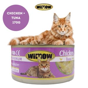 170g Premium Cat Food Creamy Wet Canned Chicken + Tuna Cat Food/Snack Adult & Kitten