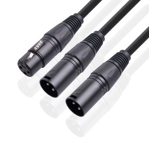 MARCH RAIN DIGITAL GOODS 50cm Speaker 3Pin Balanced Mixer XLR Splitter Cable Female to Dual Male Y-Splitter Microphone Line