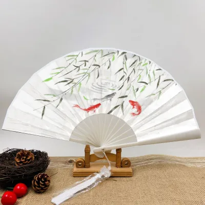 Quạt cổ trang dây tuyến phong cách trung quốc Quạt xếp cầm tay cosplay hán phục 8inch 27cm