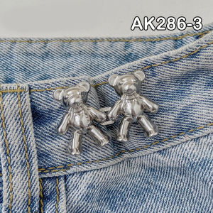 Kancing Jeans Kait Pengecil Beruang Lepas Pasang Pengait Pinggang Celana Aksesoris Fashion AK286