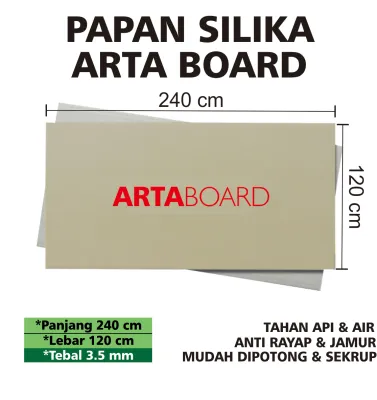 Semen board / papan semen / anti rayap / Fiber Semen / Papan Siliki Board / Grc