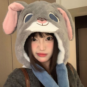 Zootopia Winter Warm Soft Plush Hat Kawaii Judy Nick Ear Moving Hat Cute Anime Winter Toy Kids Girl Gifts