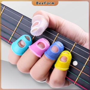 BF. 5pcs Silicone Non-slip Finger Guards Guitar Fingertip Protector Fingerstall Guitar Press Accessories