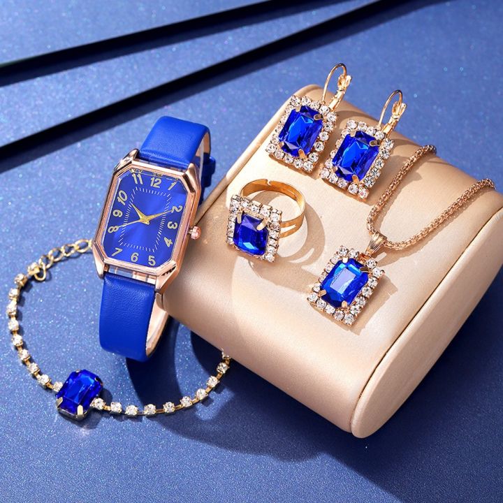 Ykai Store 5 Pcs Set Luxury Watch Women Bracelet Rhinestone  display picture 1
