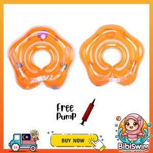 BIBISWIM Pelampung Baby Swimming Float | Inflatable Newborn Infant Neck Safety Ring | Bayi Pelampung Renang Leher