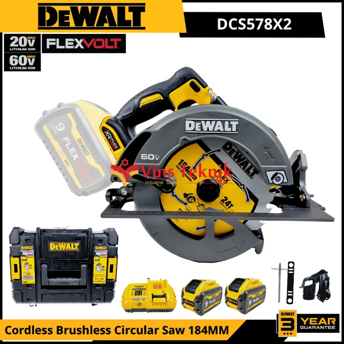 Mesin Potong Kayu Circular Saw Cordless 60V DCS578X2 DEWALT DCS - Main Image