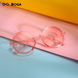 OQ BOGA 6 Màu Thời Trang $$$ Đồng Đô La Thiết Kế Trang Trí Nhựa Gọng Tròn Trẻ Em Kính Trẻ Em Bảo Vệ Mắt Kính Mắt