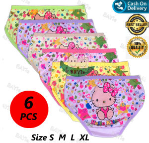 BAYIe - 6 PCS Celana Dalam/CD Anak Perempuan Cewek ESSEN/CERIA /Calana dalam Bayi Perempuan Size S M L XL