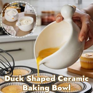 Ceramic Duck Bowl Dessert Salad Serving Cute Kawaii Oven Safe Kitchen Tableware