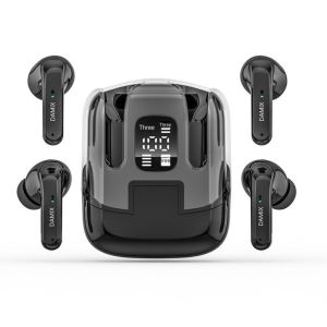 Tai Nghe Bluetooth 5.5 Damix - Tai nghe không dây bass êm tai - Tai nghe cảm ứng có màn hình Tiếng Việt nghe êm tai - Tai nghe bluetooth pin lâu