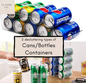 Cans and Bottle Fridge Organizer | 2 Types | Fridge Storage Organiser/ Bottle Holder/ Refrigerator Organizer/ Bottle Storage/ Fridge Bottle Organizer/ Fridge Can Organizer/ Beverage Holder /Can Drinks Holder/Refrigerator Storage | Le Home Co