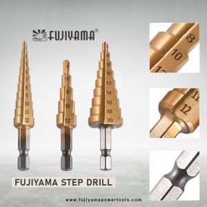 MATA BOR 3 PCS Step drill dril HSS mata bor besi kerucut pagoda Cone drill hole saw multi SET- 3 PCS Asia Teknik