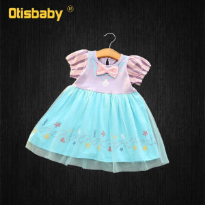 ฤดูร้อนเด็กสาวเจ้าหญิงแอเรียลชุดทารกราพันเซลสีม่วงตูชุดเด็กวันเกิดเทศกาลพรรคเจ้าหญิงเครื่องแต่งกายคอสเพลย์