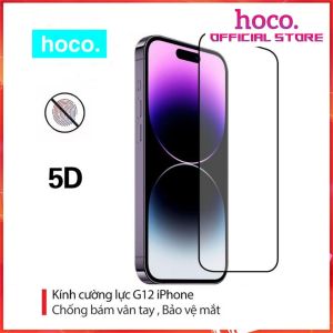 Kính iρhone Cường Lực Chính Hãng Thách Thức Va Đập Hoco G12 Dán Full Màn Hình IP X Xr Xs 11 12 13 14 15 16 e 17 Pro max