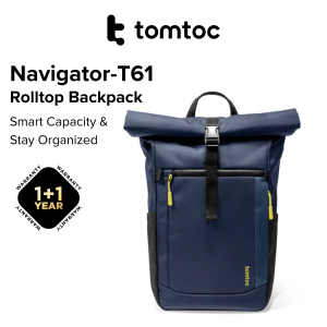 Tomtoc Navigator-T61 Rolltop Backpack | 15.6-inch | 17L-20L