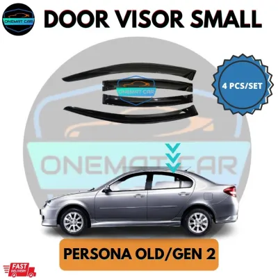 DOOR VISOR SMALL 3INCH for PROTON PREVE/EXORA/IRIZ/WIRA/WAJA/SAGA/SATRIA/ISWARA/SAGA 2016 VVT/SAGABLM/FLX/PERSONA OLD/GEN2/PERSONA 2016 (4PIECES/SET)