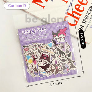 100pcs Cute Cartoon Waterproof Sticker DIY Notebook Phone Case Cup Decoration Student Stationery Arts Crafts