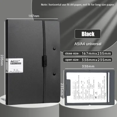 Long/A4 Size To A5 Foldable Folder Portable Folding Clipboard Contract Test Paper Folder File Paper Organizer