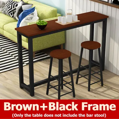Bar counter dining table chairs high chairs modern and stylish design sturdy steel frame solid wood bar