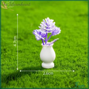 【The Warmheart】 1:12 Dollhouse Miniature Flowerpot Potted Plants Bonsai Model Garden Decor Toy Micro Landscape Doll House Accessories