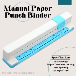 WPS A4 Size Manual Paper Punch Binder Machine 30 holes DIY Machine Office Supplies School