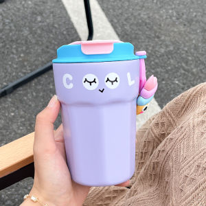 Ly giữ nhiêt FUNNY PARTY  420ml  inox 316 loại tốt -  ly uống trà - bình nước giữ nhiệt -  ly giu nhiet inox