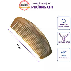 Lược sừng trâu múi bưởi cao cấp dài 15cm lược chải tóc gỡ rối - Mỹ Nghệ Phương Chi