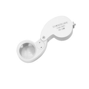 Handheld Foldable Magnifier Folding Illuminated Loupe 40X Magnifying Glass Mini Lens Reading
