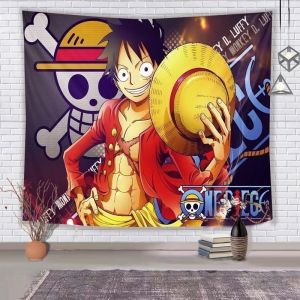 Japanese Anime Background Cloth Luffy Zoro Poster Wall Cloth Dormitory Bedroom Bedside Wall Decoration Hanging Cloth