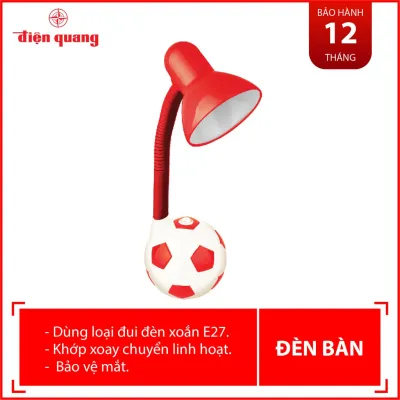 Đèn bàn Điện Quang ĐQ DKL01 RW BW (kiểu trái banh đỏ trắng bóng warmwhite) kiểu dáng đa dạng tiện dụng độ bền cao Bảo hành 12 tháng - Hàng Chính Hãng Safety Mart Official