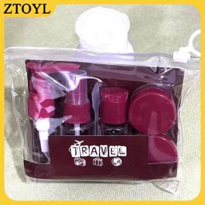 ZTOYL  6 Pcs Du Lịch Chai Set Rò Rỉ Bằng Chứng Loại Báo Chí Bơm Lại Container Cho Mỹ Phẩm Kem Dưỡng Da Kem Lỏng Đồ Trong Nhà Tắm Lưu Trữ