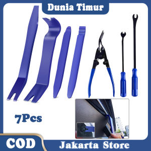 7Pcs Car Trim Removal Tool Kit Alat Congkel Dashboard Perbaikan Kit Panel Door Fastener Alat Perbaikan Lampu