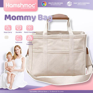 Hamshmoc Minimalistic Baby Diaper Bag Organizer Large Capacity With Multiple Pockets Infant New Born Nursing Bag Multi-Function With Stroller Strap For Baby Traveling