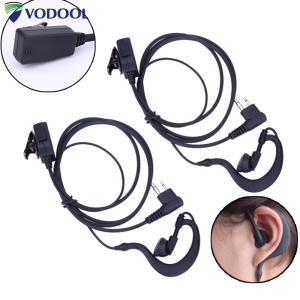 VODOOL 2-Pin Walkie Talkie Earpiece Headset Mic PTT Earphone Earpiece Headphone Multifunctional Accessories for Motorola CB Radio