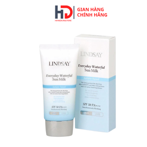 Kem Chống Nắng LINDSAY Siêu Hót Và Siêu Chất Lượng - Da Sau Khi Bôi 1 Lớp Chống Nắng Vật Lí.