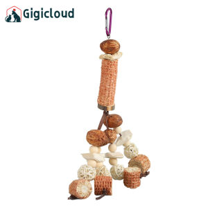 Gigicloud Vẹt Treo Đồ chơi nhai lõi bắp quả bóng Cầu Mây MOL xử lý đồ chơi phụ kiện lồng chim để giảm bớt sự nhàm chán