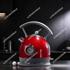 1.8L Retro Electric Kettle 304 Stainless Steel Constant Temperature Insulation Auto Power Off for Home Use 1.8L Retro Electric Kettle 304 Stainless Steel Constant Temperature Insulation Auto Power Off for Home Use