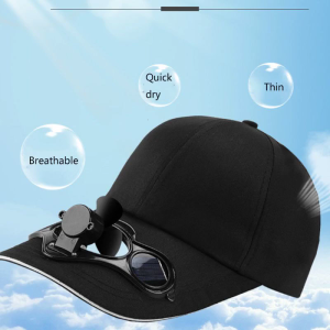 Adult Kid Summer Solar Panel Powered Cooling Fan Baseball Cap Outdoor Sport Camping Hiking for Snapback Peaked for Sun V