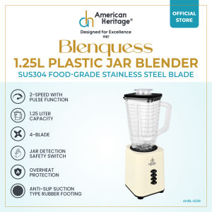 American Heritage Blenquess 1.25L Plastic Jar Blender AHBL-6339