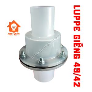 Luppe (lúp pê) 2 đầu lưỡi gà nhựa PVC trắng trong suốt phi 49/42mm