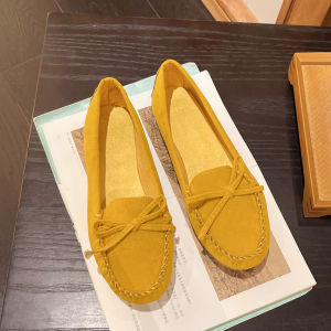 Free Shipping Bow-Knot Flats WomenS New Spring And Autumn Versatile Flat Shoes Mom Shoes Soft-Soled Loafers Casual Shoes