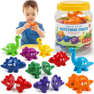 Montessori Matching Letters Dinosaur Toys Alphabet Preschool Counting Sorting Learning Sensory Toys