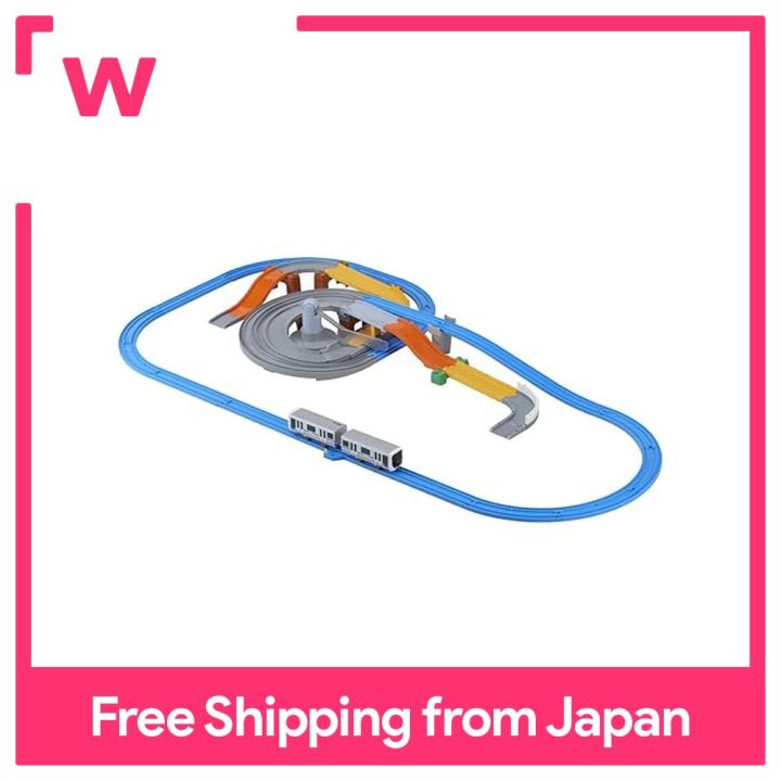Let's run alongside Plarail Tomica Double loop bridge rail set